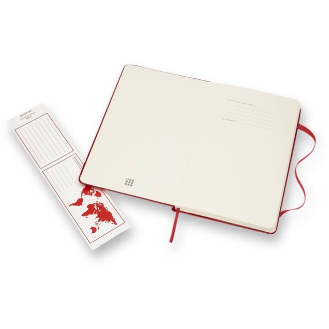 Notitieboek Moleskine large 130x210mm lijn hard cover rood
