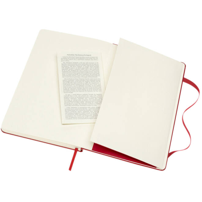 Notitieboek Moleskine large 130x210mm blanco hard cover rood
