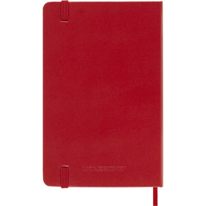 Notitieboek Moleskine pocket 90x140mm lijn hard cover rood