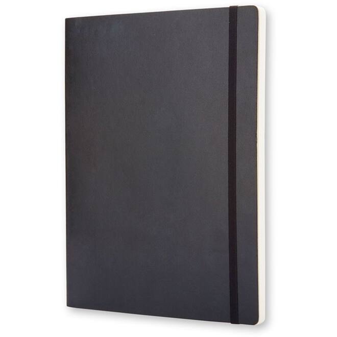 Notitieboek Moleskine XL 190x250mm blanco soft cover zwart