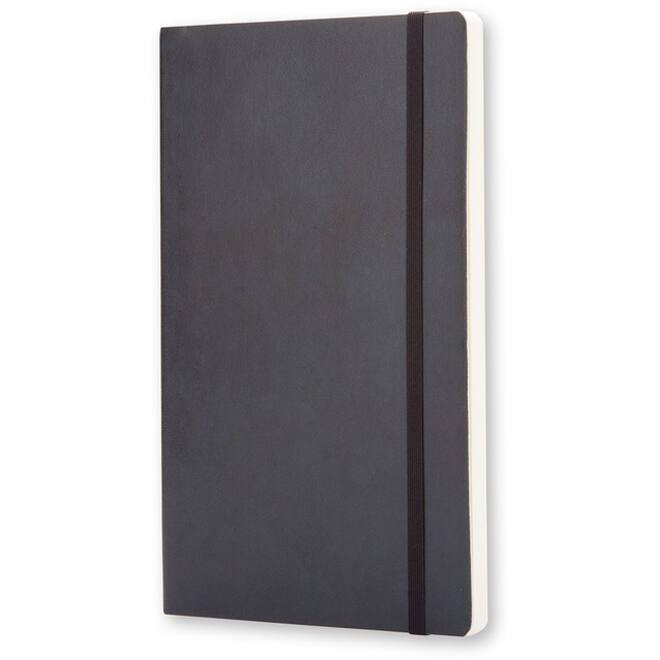 Notitieboek Moleskine large 130x210mm blanco soft cover zwart