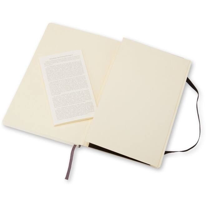 Notitieboek Moleskine large 130x210mm blanco soft cover zwart