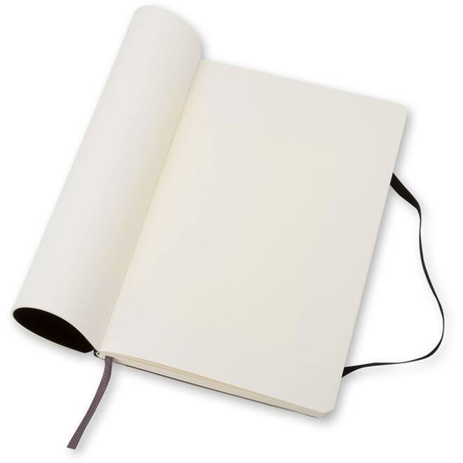 Notitieboek Moleskine pocket 90x140mm blanco soft cover zwart