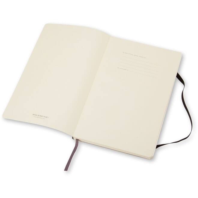 Notitieboek Moleskine pocket 90x140mm blanco soft cover zwart
