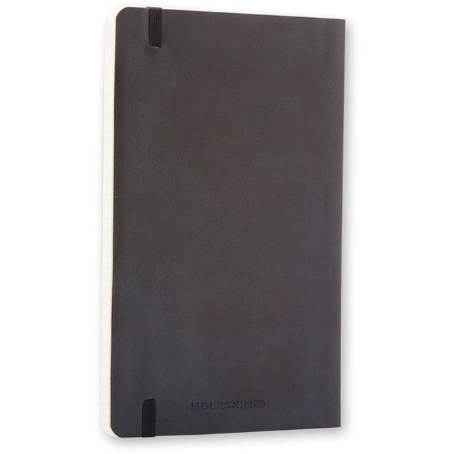 Notitieboek Moleskine pocket 90x140mm blanco soft cover zwart