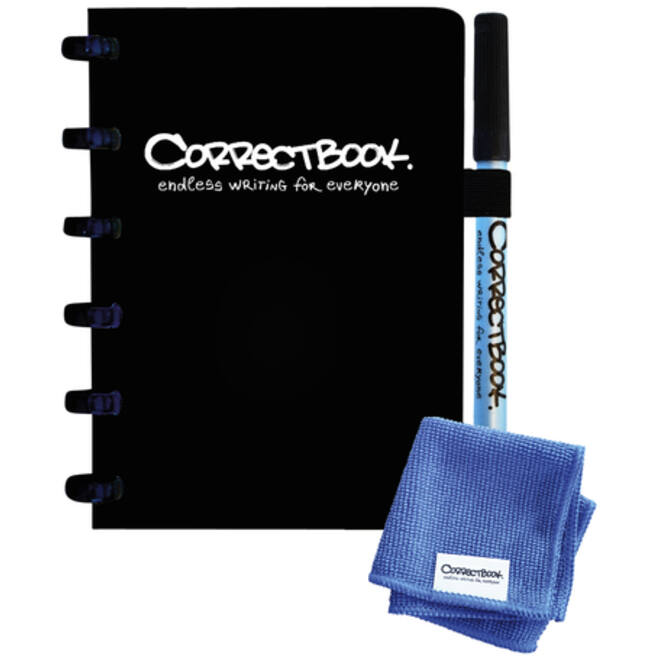 Notitieboek Correctbook A6 blanco 40blz ink black