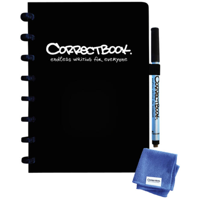 Notitieboek Correctbook A5 lijn 40blz ink black