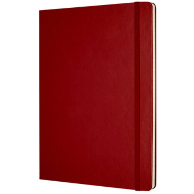 Notitieboek Moleskine XL 190x250mm lijn hard cover scarlet red