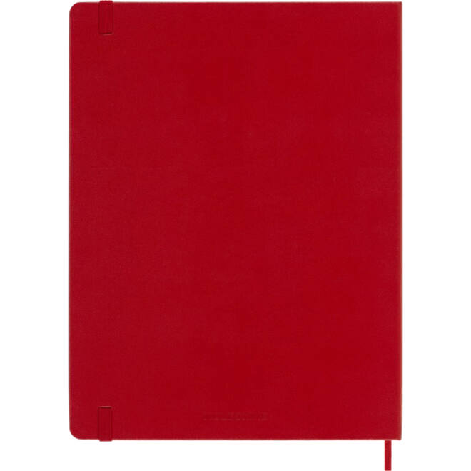 Notitieboek Moleskine XL 190x250mm lijn hard cover scarlet red