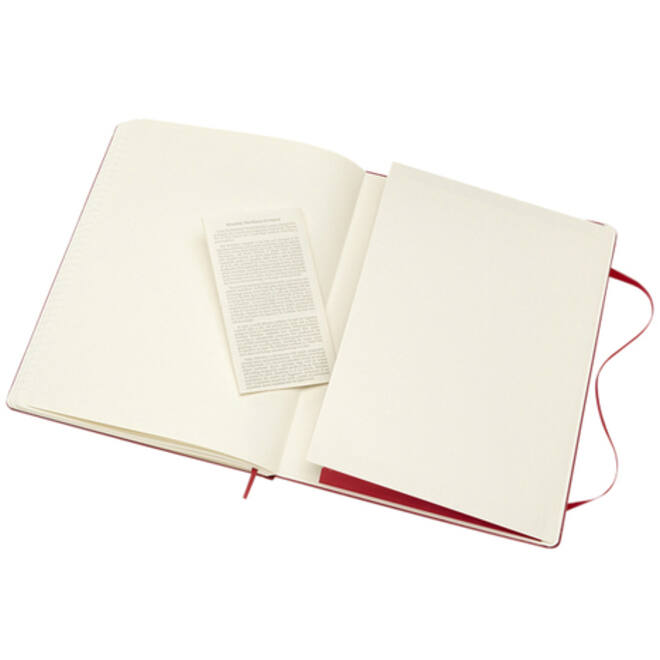 Notitieboek Moleskine XL 190x250mm lijn hard cover scarlet red