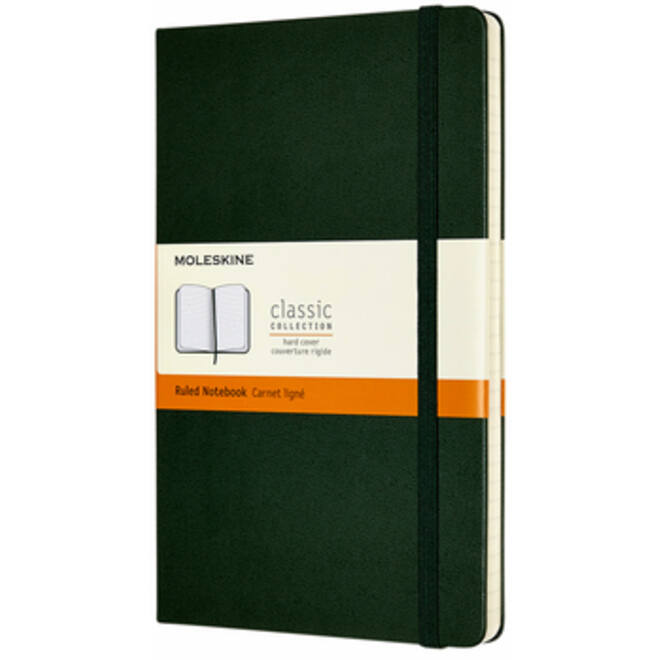 Notitieboek Moleskine large 130x210mm lijn hard cover myrtle green