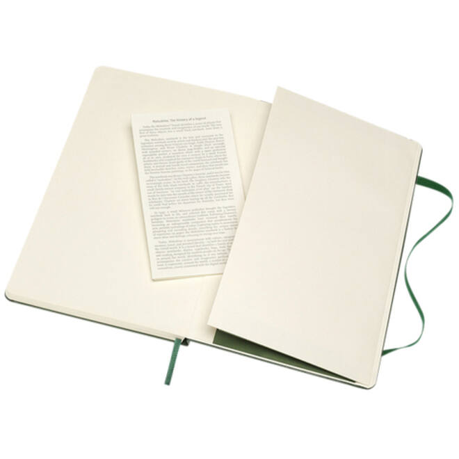 Notitieboek Moleskine large 130x210mm blanco hard cover myrtle green
