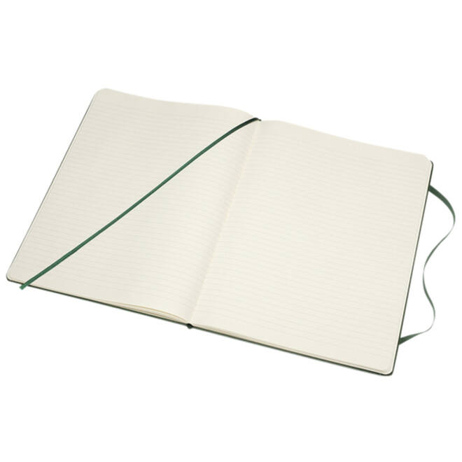 Notitieboek Moleskine XL 190x250mm lijn hard cover myrtle green