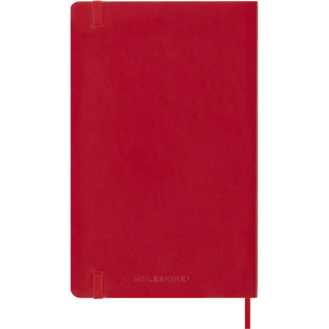 Notitieboek Moleskine large 130x210mm lijn soft cover scarlet red