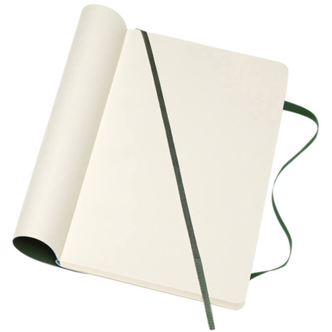 Notitieboek Moleskine large 130x210mm blanco soft cover myrtle green