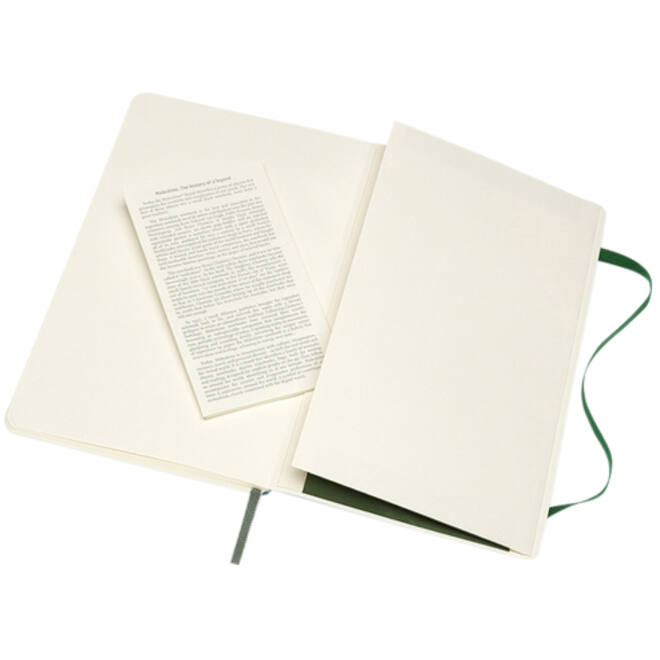 Notitieboek Moleskine large 130x210mm blanco soft cover myrtle green
