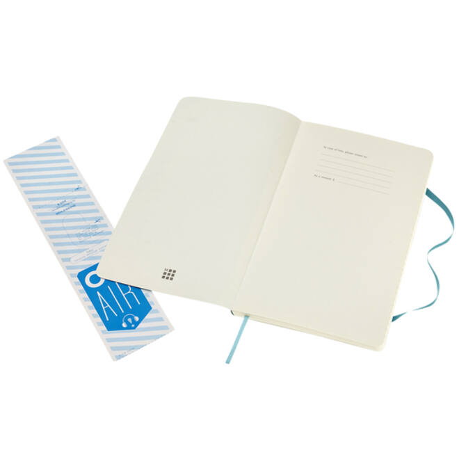 Notitieboek Moleskine large 130x210mm lijn soft cover reef blue