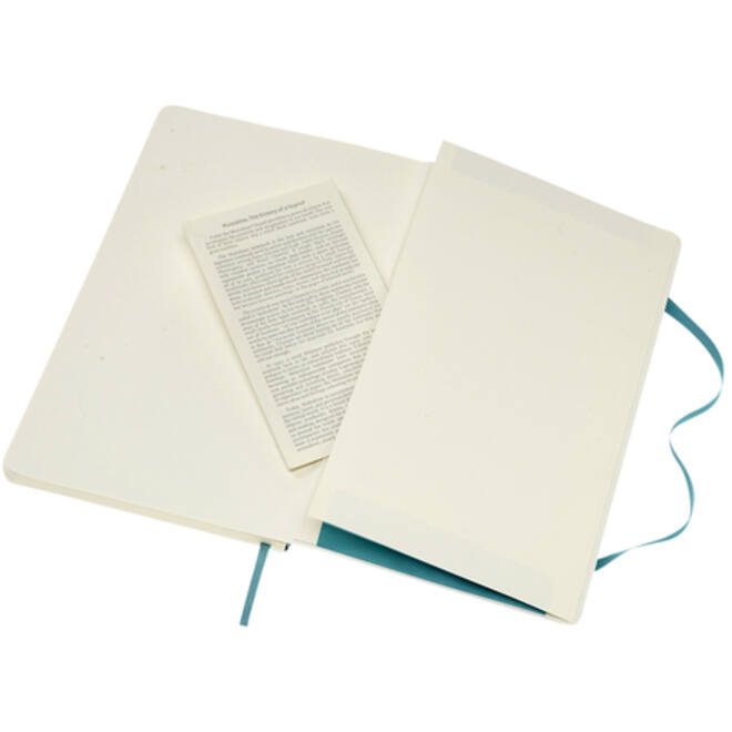 Notitieboek Moleskine large 130x210mm lijn soft cover reef blue