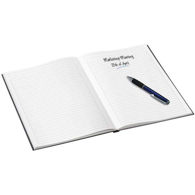 Notitieboek Leitz WOW A4 160blz 90gr lijn zwart
