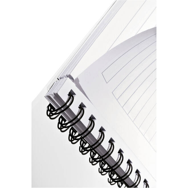 Notitieboek Leitz WOW A5 lijn spiraal PP wit