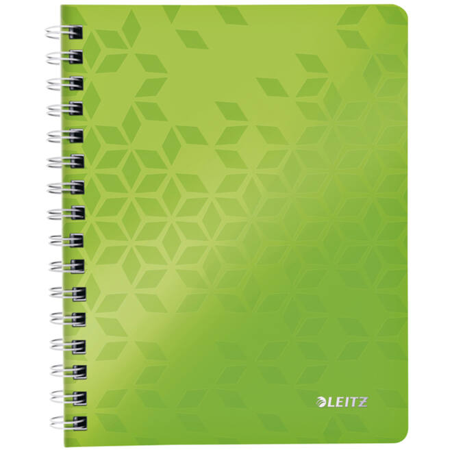 Notitieboek Leitz WOW A5 lijn spiraal PP groen