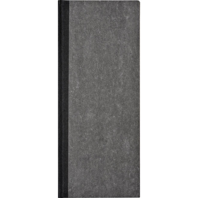 Notitieboek 135x330mm lijn 192blz 70gr grijs gewolkt