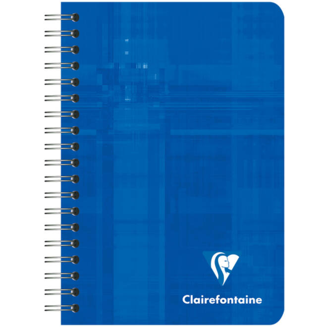 Notitieboek Clairefontaine 95x140mm spiraal lijn assorti