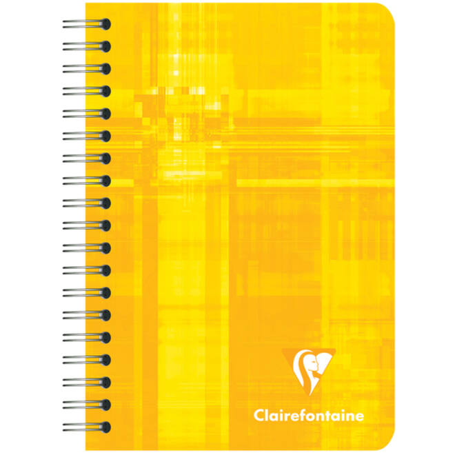 Notitieboek Clairefontaine 95x140mm spiraal lijn assorti