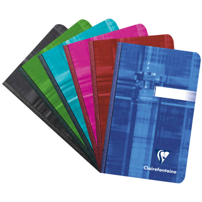 Notitieboek Clairefontaine 90x140mm lijn assorti