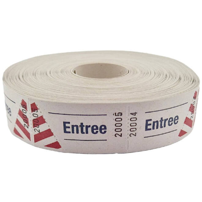Entreebewijs Combicraft nummering 1-1000 wit