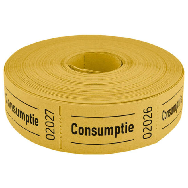 Consumptiebon Combicraft 57x30mm 2-zijdig 2x1000 stuks geel