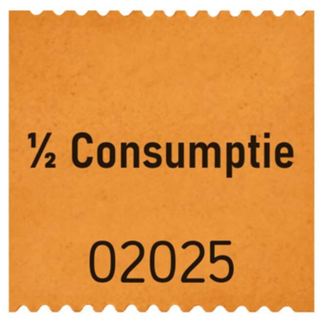 Consumptiebon Combicraft 1/2 consumptie 500 stuks oranje