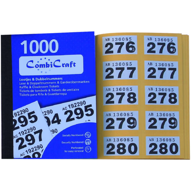 Nummerblok 1-1000 assorti