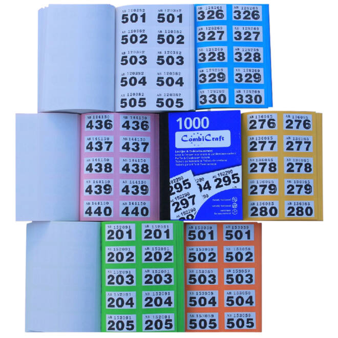 Nummerblok 1-1000 assorti