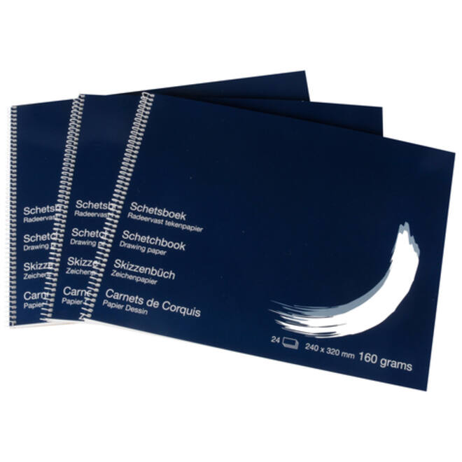 Schetsboek Papyrus 240x320mm 160gr 24vel