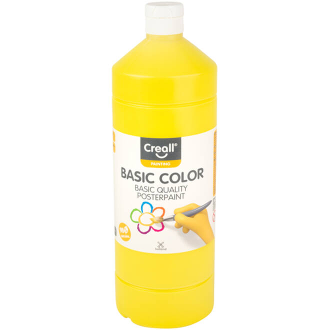 Plakkaatverf Creall basic geel 1000ml