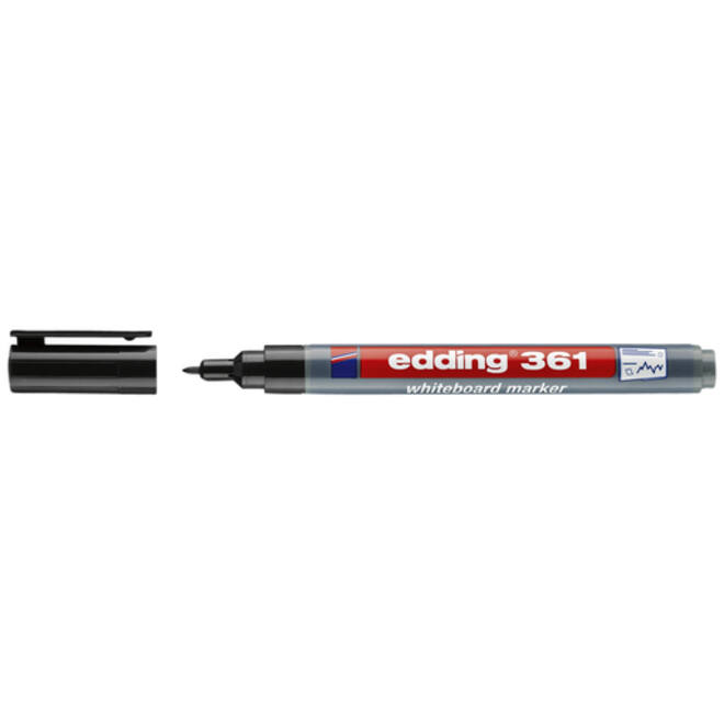 Viltstift edding 361 whiteboard rond 1mm zwart