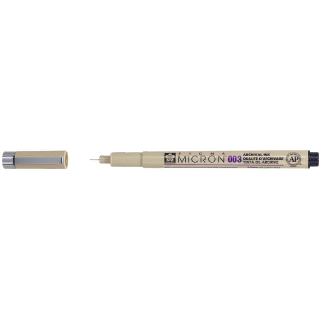 Fineliner Sakura pigma micron 003 zwart 0.15mm
