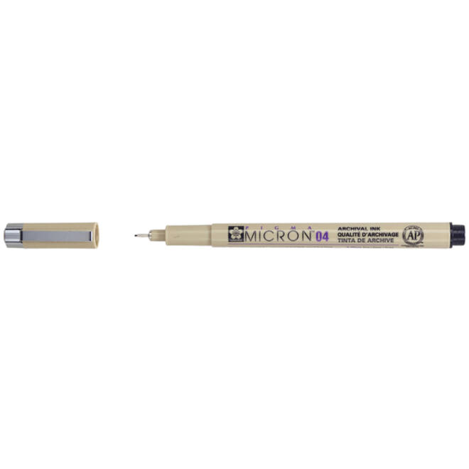 Fineliner Sakura pigma micron 04 zwart 0.4mm