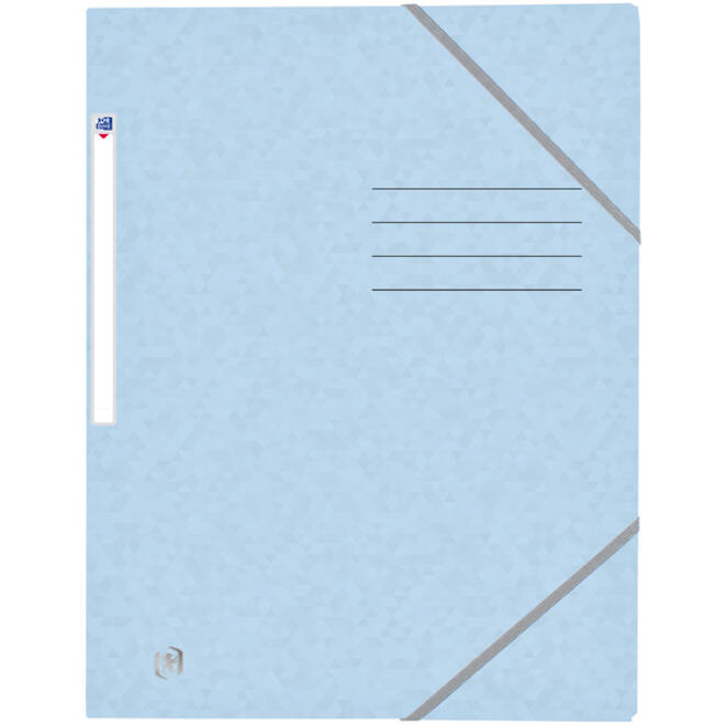 Elastomap Oxford Top File+ A4 3 kleppen 390gr pastel blauw