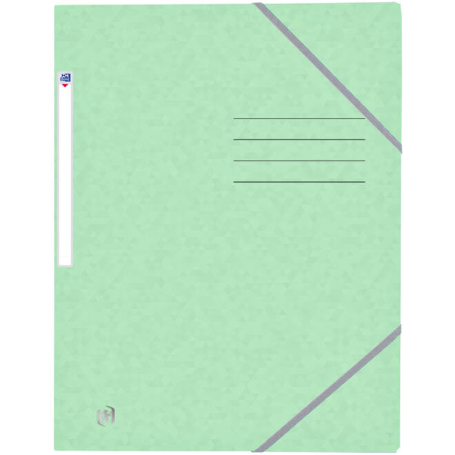 Elastomap Oxford Top File+ A4 3 kleppen 390gr pastel groen