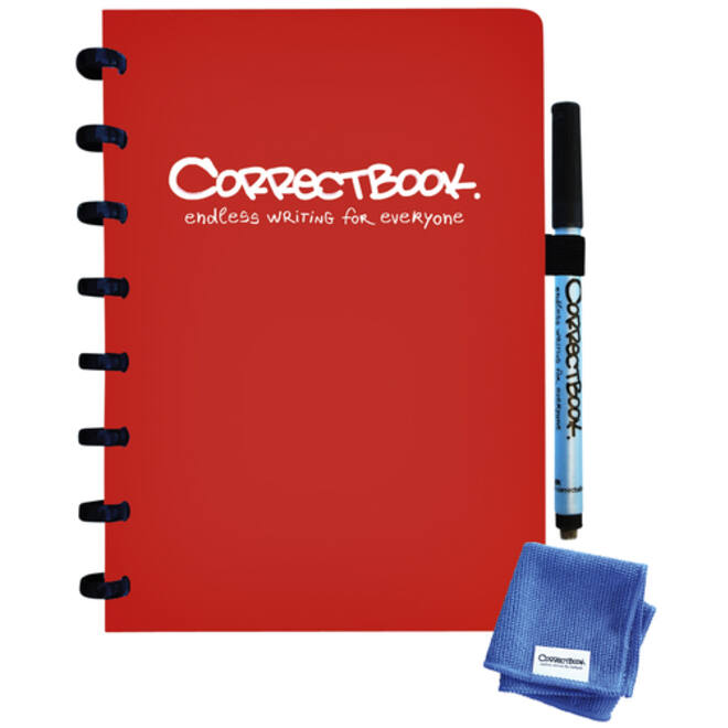 Notitieboek Correctbook A5 lijn 40blz horizon red