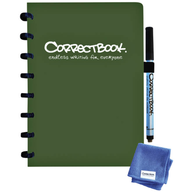 Notitieboek Correctbook A5 lijn 40blz forest green