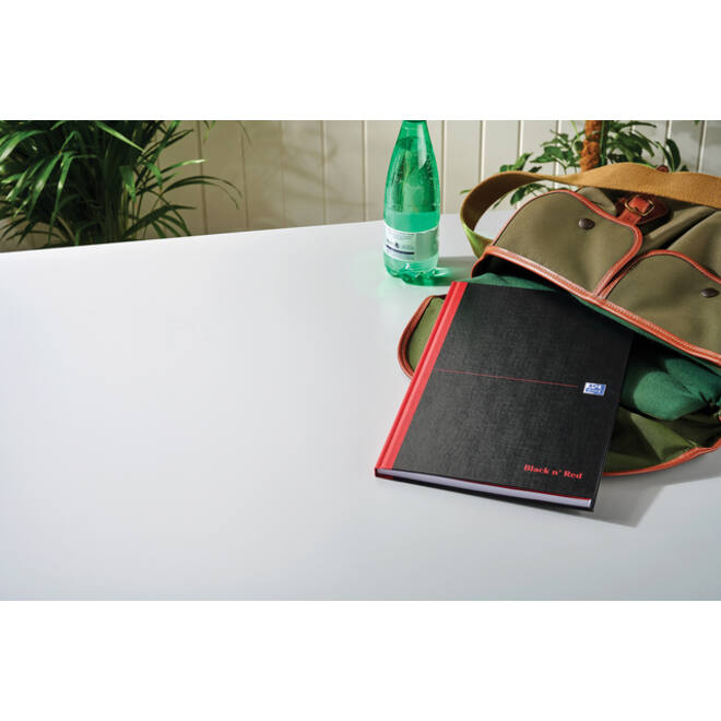 Notitieboek Oxford Black n' Red A4 96vel blanco