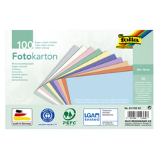 Fotokarton Folia 2-zijdig 50x70cm pastel assorti