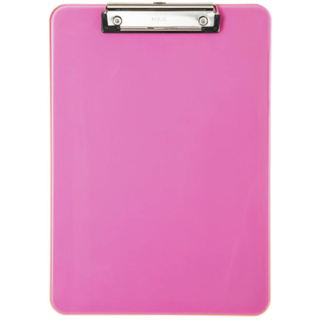 Klembord MAUL A4 staand transparant PS neon roze