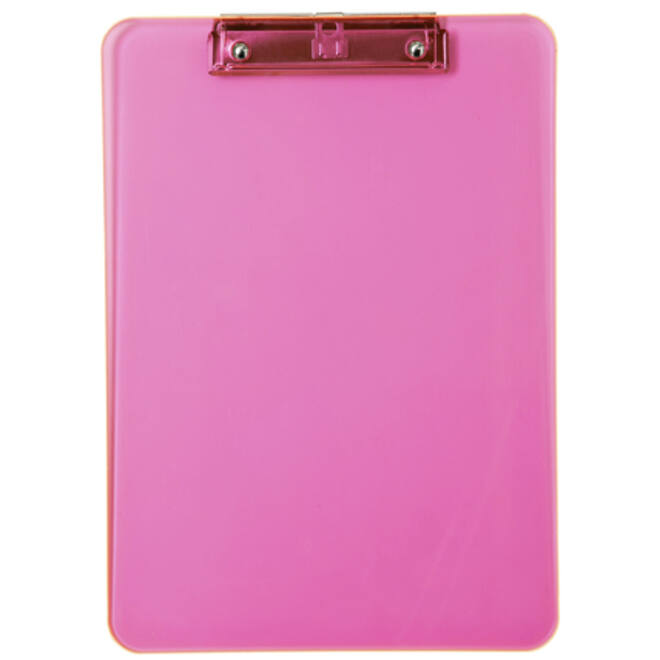 Klembord MAUL A4 staand transparant PS neon roze