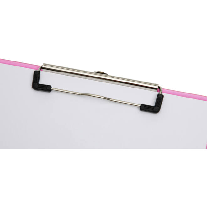 Klembord MAUL A4 staand transparant PS neon roze