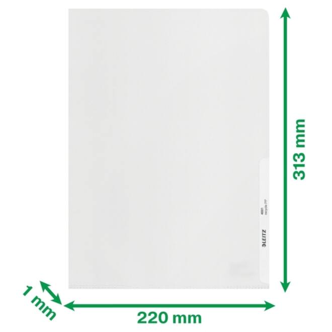 Insteekmap L-model Leitz Recycle A4 0.10mm PP transparant 25 stuks