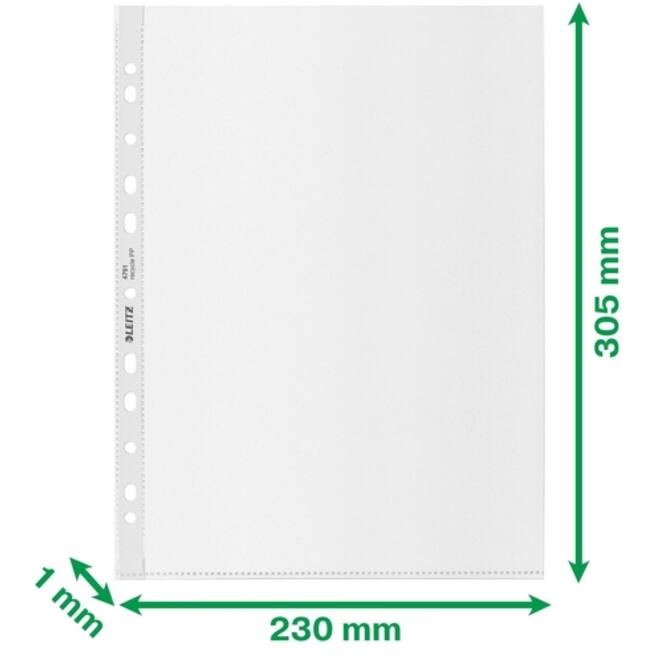 Showtas Leitz Recycle A4 11-gaats PP 0.10mm transparant 25 stuks